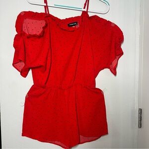 Red Polka Dot Romper